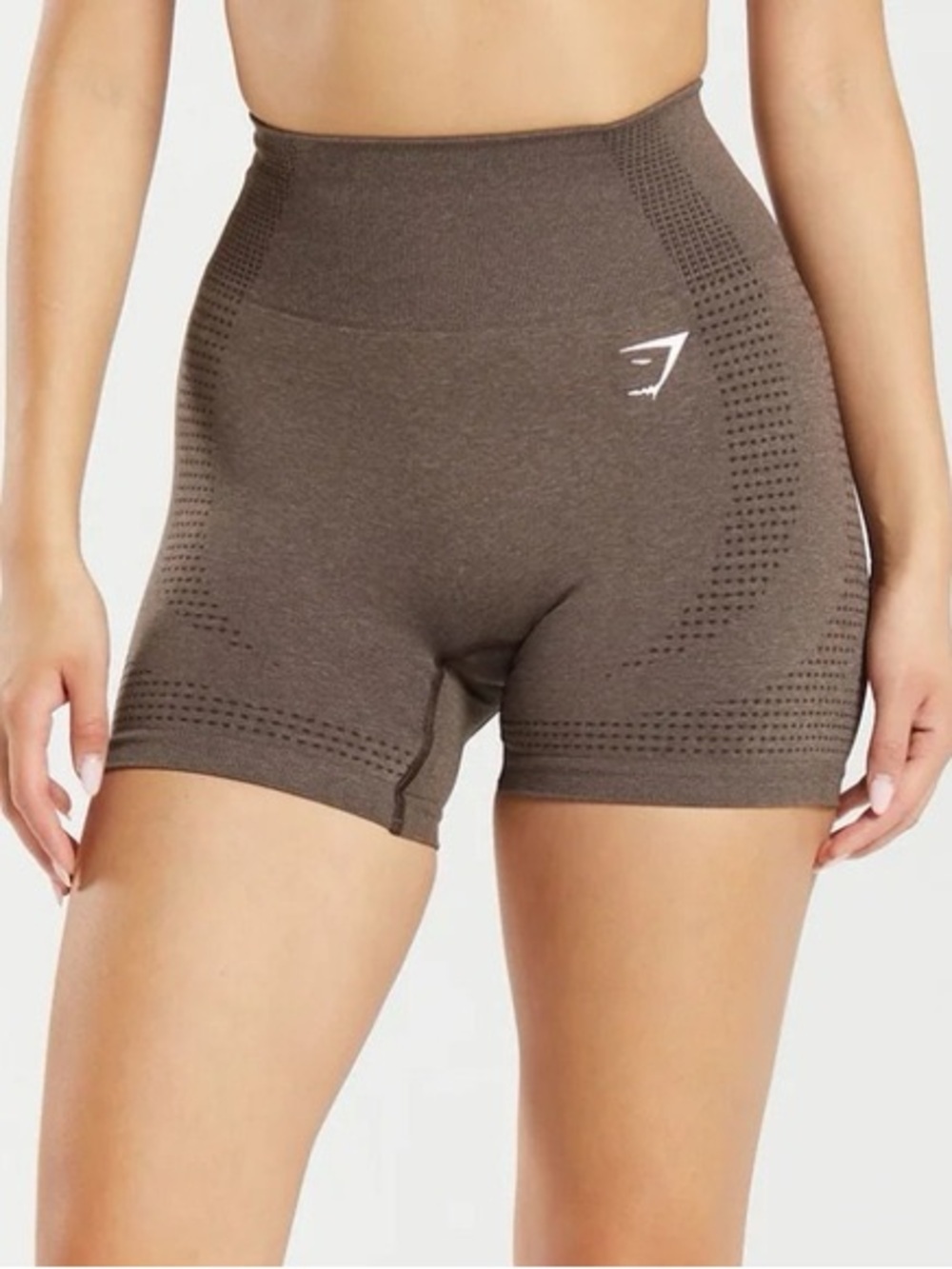 NWOT - Gymshark High-Waist Seamless Bike Shorts - Brown Size Small